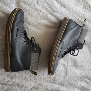 black flannel lined doc martens